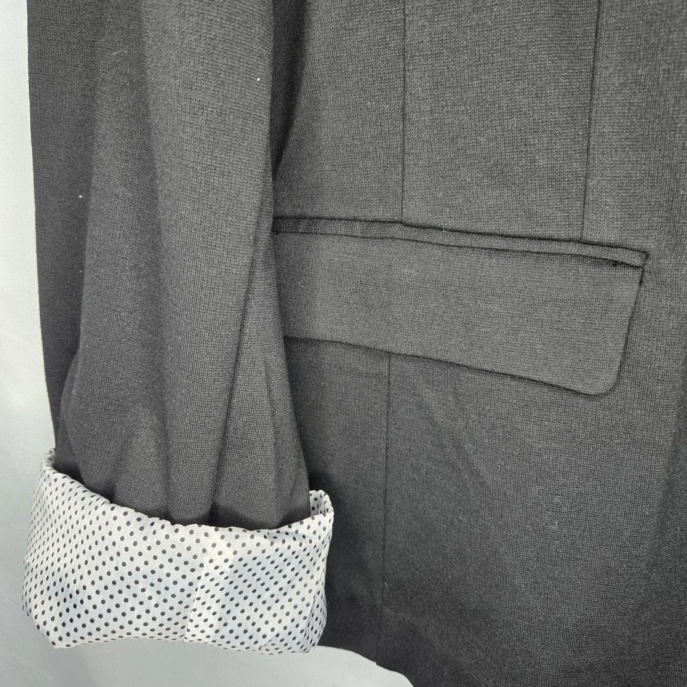 Company Ellen Tracy Ponte Knit Blazer Decorative Button Women's XL Black - Picture 4 of 12